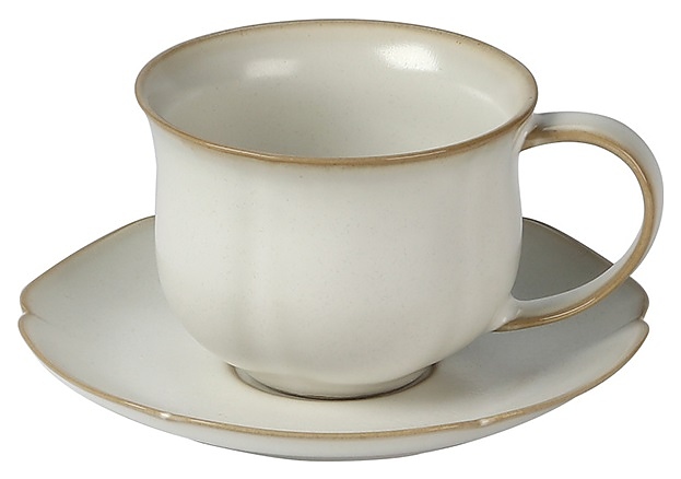 Чайная пары Roomers Tableware L9756-SET2-CREAM 180 мл (каменная керамика)