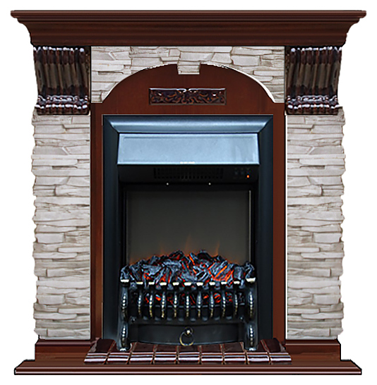 Камин Glenrich Арочный Fobos BL Мисхор №2 красное дерево