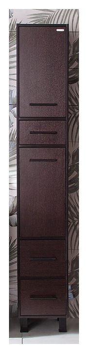Шкаф-пенал БРИКЛАЕР Чили 34 34,8х200 см с бельевой корзиной, венге