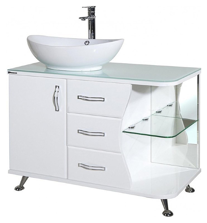 Тумба под раковину Bellezza Рио 90 L левая, белая