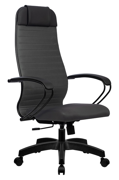 Кресло Метта Комплект 21 (MPRU)/подл.130/осн.001, темно-серое