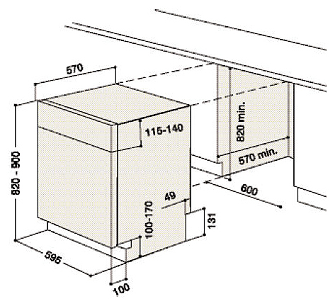 Встраиваемая посудомоечная машина Ariston LFZ 338 A IX