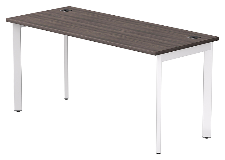 Стол офисный Everprof EVO 1580х670х755 мм (ЛДСП / металл) опоры 45гр, дуб пасадена / белый