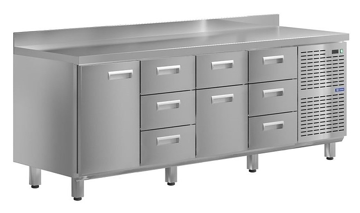 Стол холодильный KAYMAN КСХ-1343/70 (1 дверь, 8 ящиков)