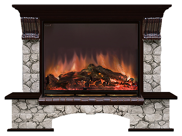 Камин Glenrich Бостон К A33 Карелия венге