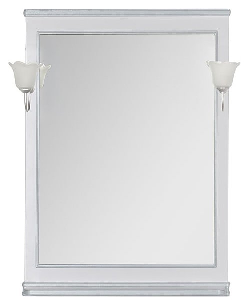 Зеркало Aquanet Валенса 80 белое краколет/серебро