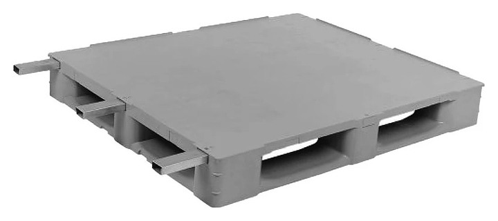 Паллет универсальный ТАРА.РУ IR 1210S-5R-II 1200х1000х157 мм (сплошной на 5 полозьях) усиленный серый