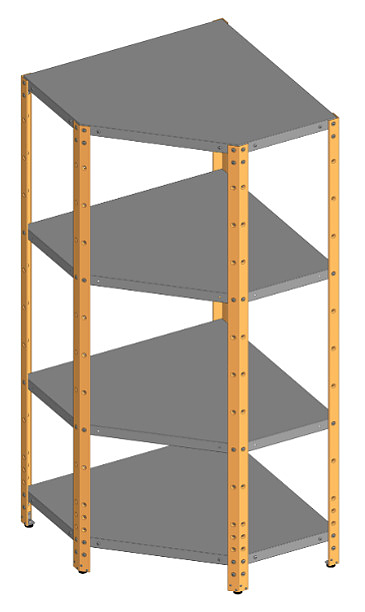 Стеллаж кухонный угловой Restoinox СТППУ-5/6-ЭН