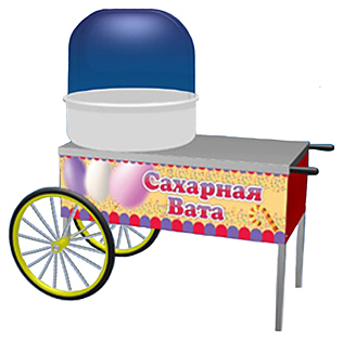 Тележка для для аппарата сахарной ваты ТТМ ТАСВ-110СК