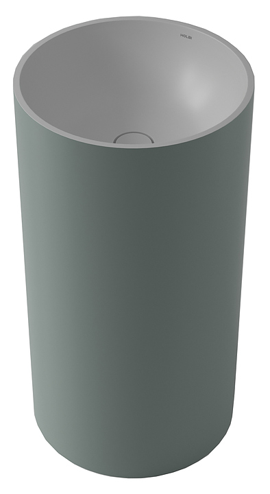 Раковина Holbi Andromeda 44 Soft Rock Duo 44х84 см, белая матовая, цветная матовая