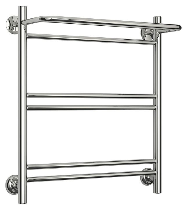 Полотенцесушитель водяной с полкой Стилье Версия-Н1 60х50 см без покрытия