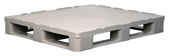 Паллет гигиенический ТАРА.РУ IR 1210-5R-G 1200х1000х160 мм (cплошной на 5 полозьях) серый