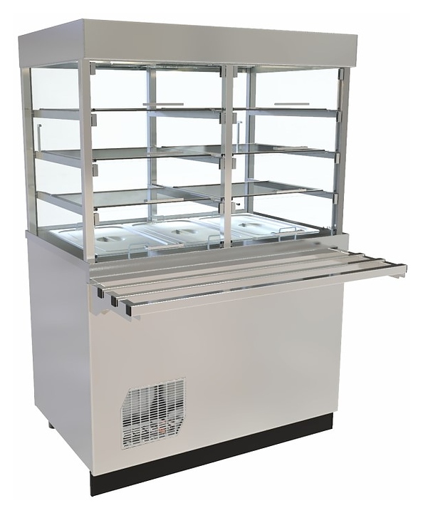 Прилавок-витрина холодильный Abat Сэйла ПВВ(Н)-70Е-С-НШ нерж.