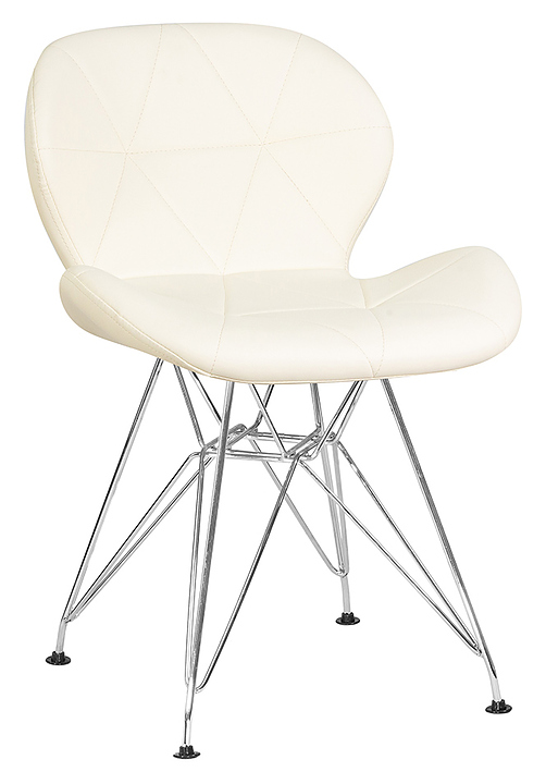 Стул обеденный DOBRIN 302-LMZL BUTTERFLY (кремовый, хром)