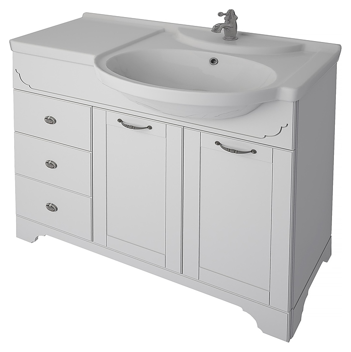 Тумба Dreja Antia 90 99.0438 85 см, белый