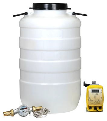 Комплекс дозирования SpaceAqua Dose 603-IMP, емкость 50 л, счетчик Dn20