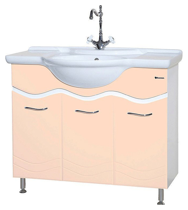 Тумба под раковину Bellezza Мари 105 белая/бежевая