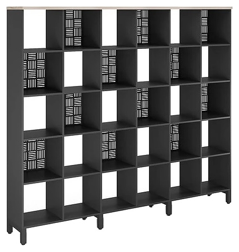 Стеллажная система КОБОР SQ-5X6 black/natural