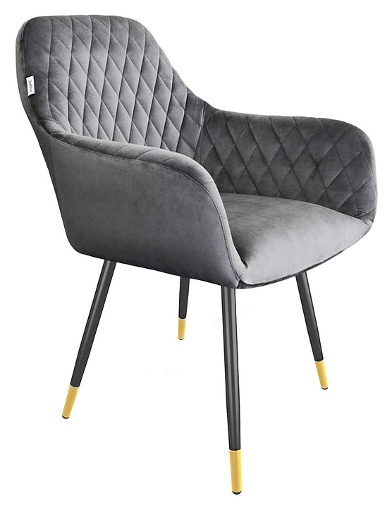 Стул Sheffilton SHT-ST38/S95-1 угольно-серый / черный муар / золото