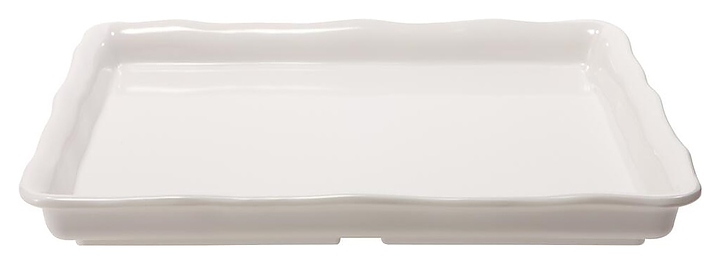 Блюдо сервировочное P.L. Proff Cuisine 1412 White 35х30х4,5 см (меламин) прямоугольное с бортом