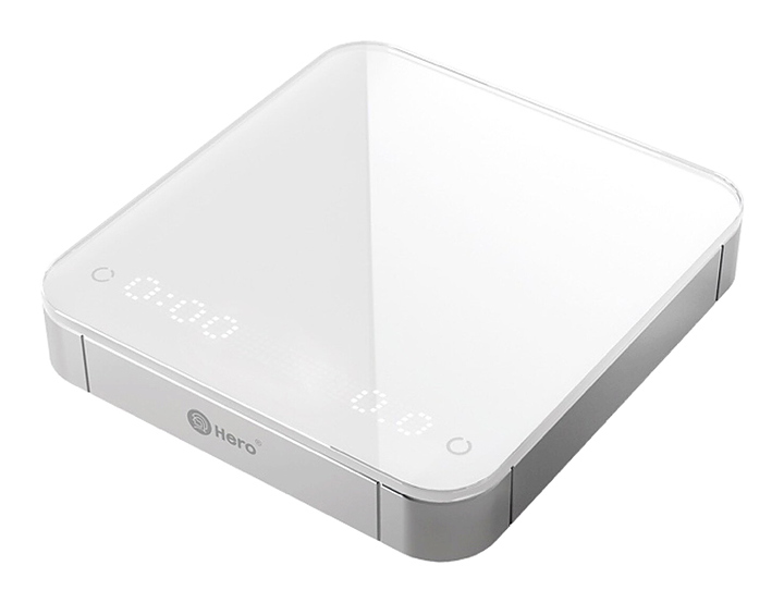 Весы для кофе ZeroHero Coffee scale белые, с силиконовым ковриком
