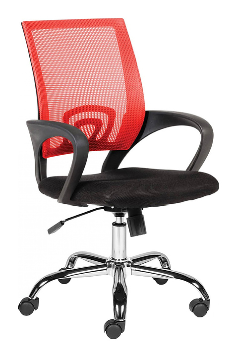 Кресло NORDEN Spring chrome red-black
