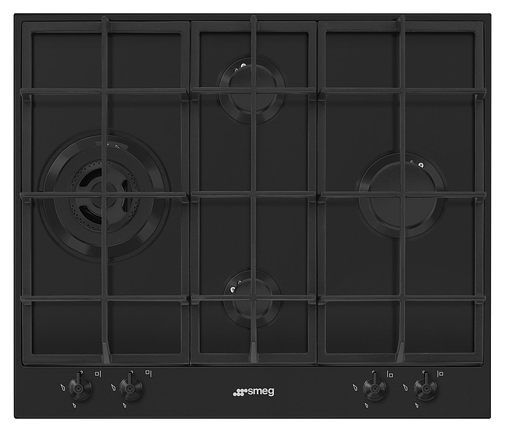 Варочная панель газовая SMEG PX364LMB черная эмаль