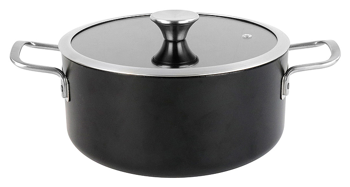 Кастрюля Vitrinor Ares 24 с крышкой, низкая