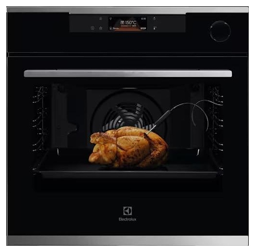 Духовой шкаф комбинированный с паром и пиролизом Electrolux KOCBP39WX черный / стекло / нерж. сталь