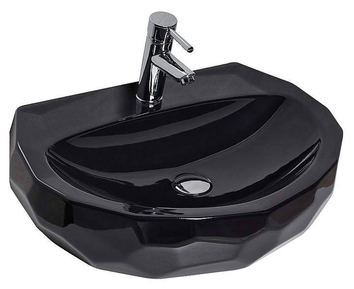 Раковина beWash Bekinger 87601106 60х45х15 см, фарфор, чёрная