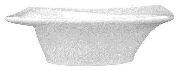 Салатник P.L. Proff Cuisine F1084-6 Asymmetry 185 мл 15х15 см h=4,5 см (фарфор) белый