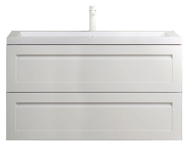 Тумба под раковину Art&Max AM-Platino-1000-2C-SO-BL эмаль белый глянец