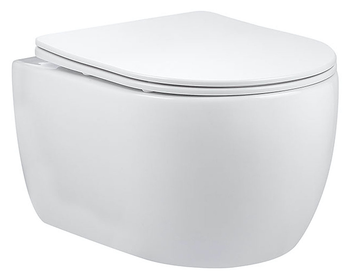 Унитаз подвесной Vincea Evo VT1-34S с ультратонким сиденьем soft-close, белый