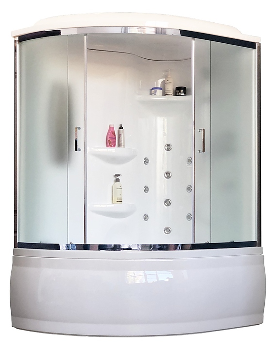 Душевая кабина с гидромассажем Royal Bath RB170ALP-C-CH-R правая 170х100 см