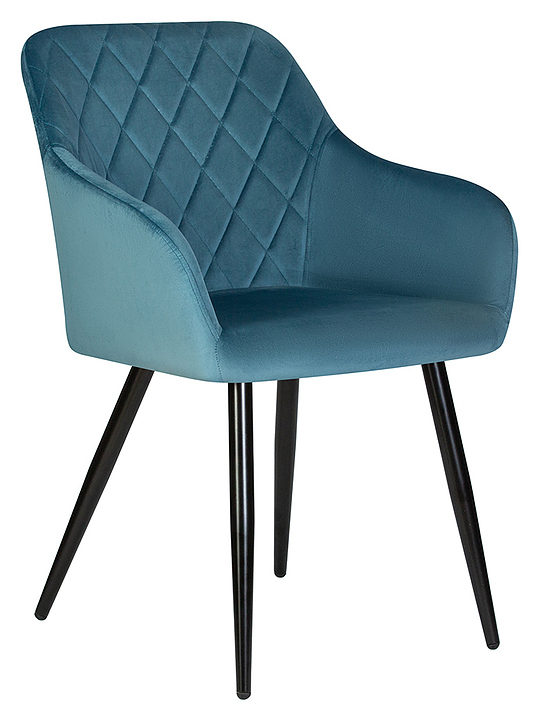 Стул обеденный DOBRIN 8266-LML ROBERT (морская волна, черный)