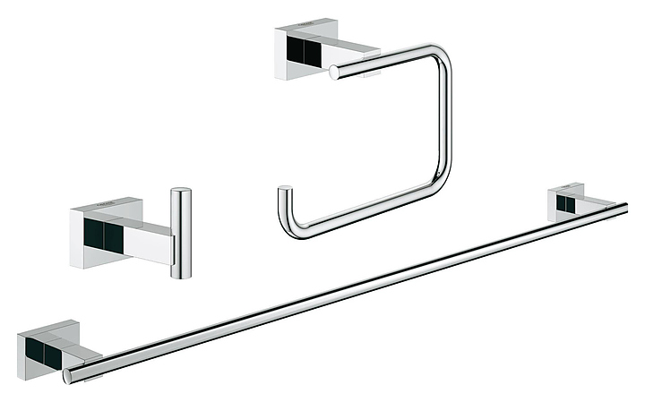 Набор аксессуаров из 3 предметов Grohe Essentials Cube 40777001 хром