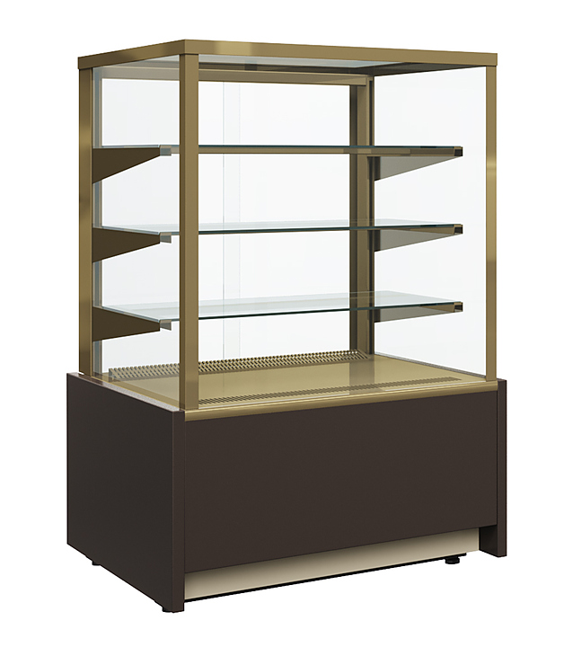 Витрина нейтральная Carboma KC70 N 0,9-1 Light (0102-0109, шоколад / золото, без агрегата)