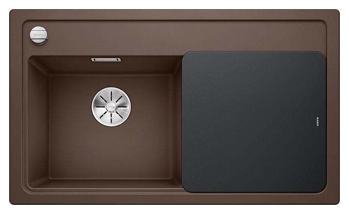 Кухонная мойка Blanco Zenar 45S InFino Silgranit (+доска стекло) кофе левая мойка
