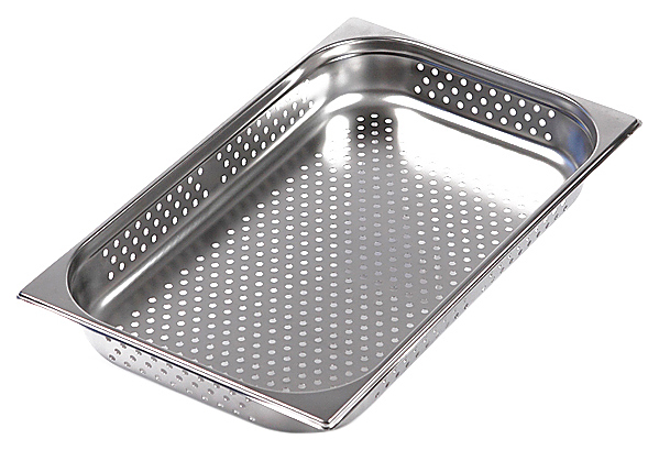 Гастроемкость Luxstahl P811-2 GN 1/1-65 (530х325х65) перф., нерж.