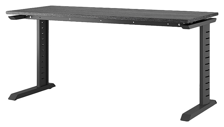 Стол офисный КОБОР L2-160/80 black/glazed