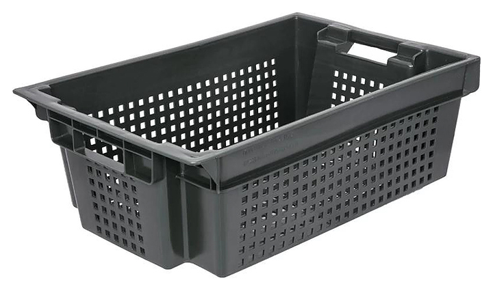 Ящик для овощей и фруктов ТАРА.РУ 102-У 600х400х200 мм черный