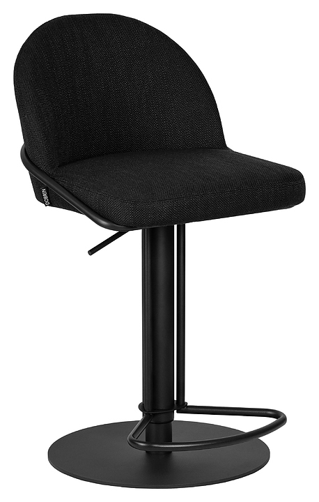 Стул барный DOBRIN 1620-LMN OLIVER (черная ткань, черный металл)