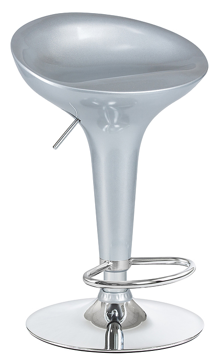 Стул барный DOBRIN 1004-LM-N BOMBA (серебряный металлик, хром) 2 шт.