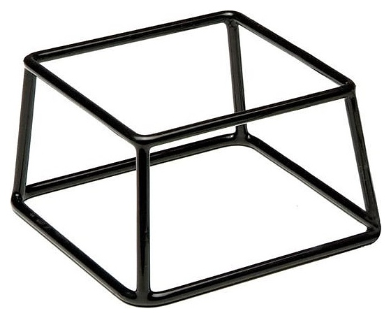 Подставка для фуршетных блюд APS 49149 18х18 см h=10 см (металл) черная