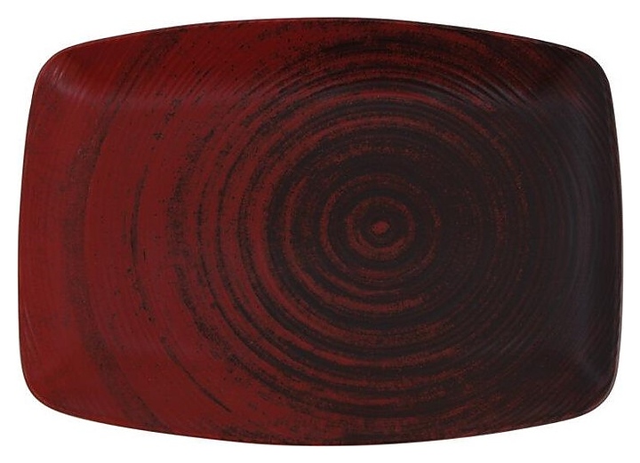 Блюдо прямоугольное Porland Lykke 118432 320х230 мм красное