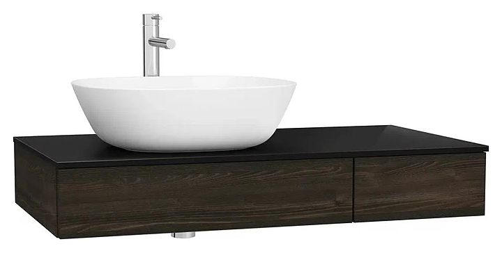 Тумба под раковину Vitra Origin 65674 90 см левая, темный вяз