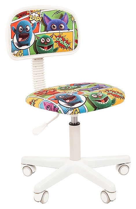 Кресло детское Chairman KIDS 101, белый каркас, рисунок «Монстры»