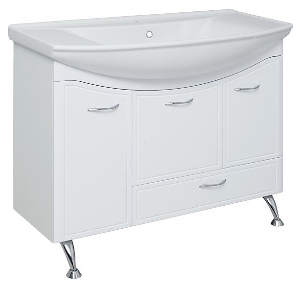 Тумба под раковину Runo Севилья 105 с бельевой корзиной