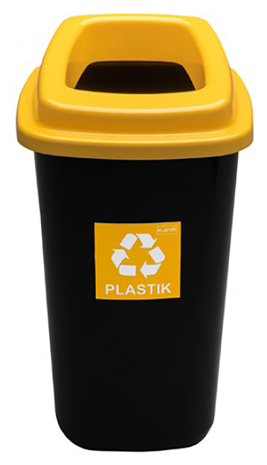 Контейнер для мусора PLAFOR Sort Bin 90 л черный, желтый