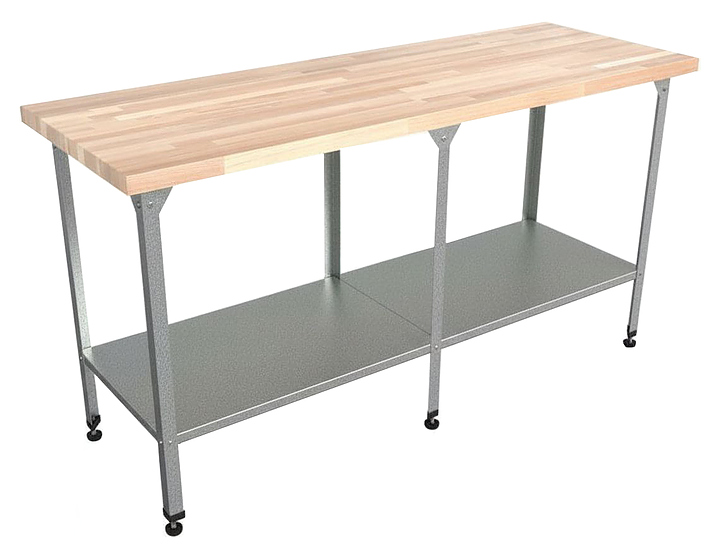 Стол кондитерский Мебель Фронт Бизнес СКБП 2000x700x860 мм, полка сплошная, береза